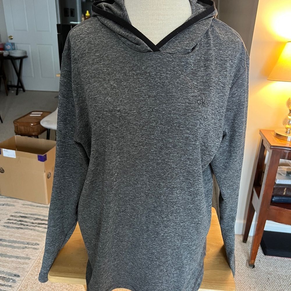 Calvin Klein Large Charcoal Swimwear Hoodie 40% UPF